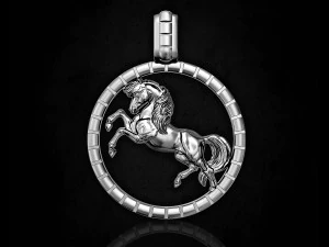 pretty horse pendant 3D Print Model