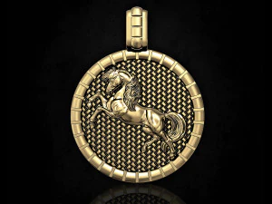 pretty horse pendant 3D Print Model