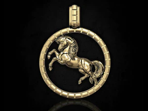 pretty horse pendant 3D Print Model