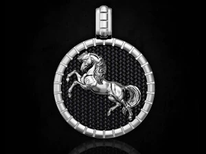 pretty horse pendant 3D Print Model