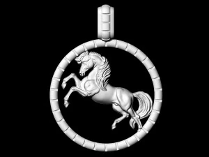 pretty horse pendant 3D Print Model