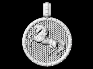 pretty horse pendant 3D Print Model