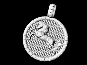 pretty horse pendant 3D Print Model