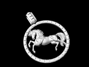 pretty horse pendant 3D Print Model