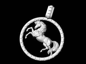 pretty horse pendant 3D Print Model