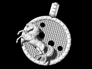pretty horse pendant 3D Print Model