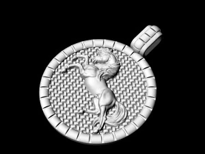 pretty horse pendant 3D Print Model