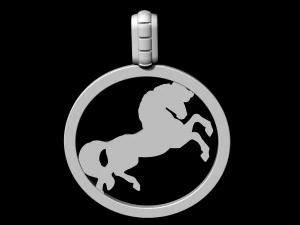 pretty horse pendant 3D Print Model