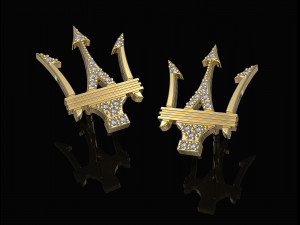 poseidon earrings Model Cetak 3D