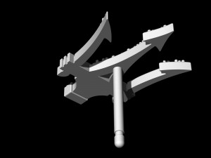 poseidon earrings Model Cetak 3D