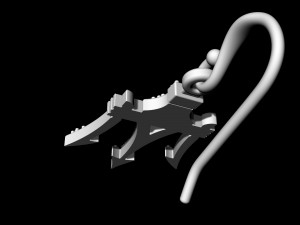 poseidon earrings Model Cetak 3D
