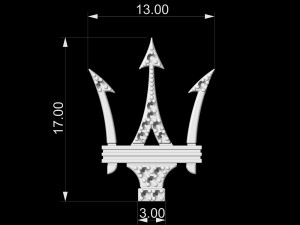 poseidon earrings Model Cetak 3D