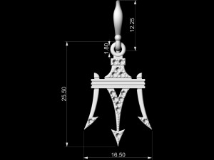poseidon earrings Model Cetak 3D
