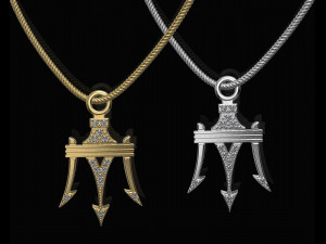 poseidon pendant Modelo de Impressão 3D