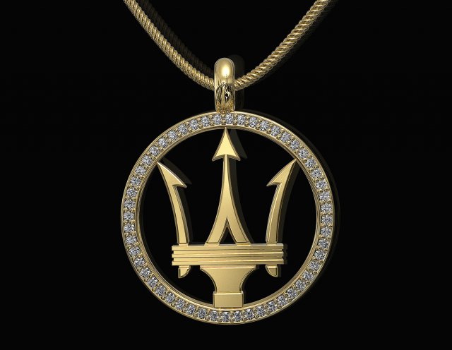 poseidon with frame pendant 3D Принт Модель .c4d .max .obj .3ds .fbx .stl .blend 