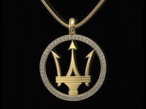 poseidon with frame pendant 3Dプリントモデル