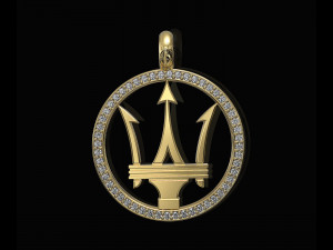 poseidon with frame pendant 3D Принт Модель