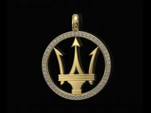 poseidon with frame pendant 3D Print Model