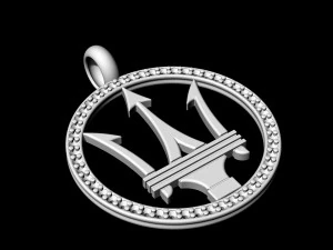 poseidon with frame pendant 3D Print Model