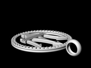 poseidon with frame pendant 3D Print Model