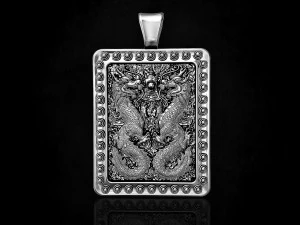 twin dragons-gemini pendant 3D Print Model
