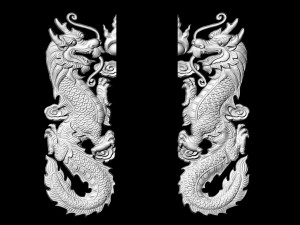 twin dragons-gemini pendant Modello di stampa 3D