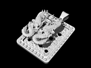 twin dragons-gemini pendant 3D Print Model