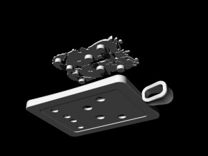 twin dragons-gemini pendant Modello di stampa 3D