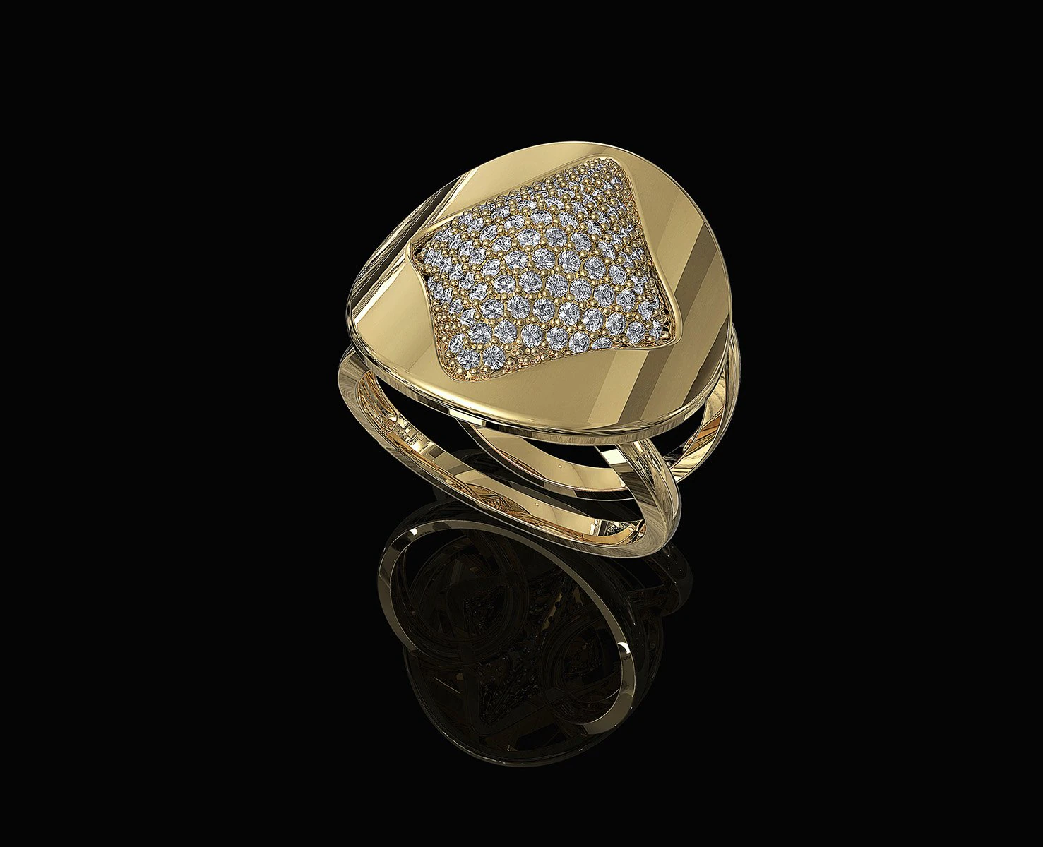 brilliant stylish ring 3D Print Model .c4d .max .obj .3ds .fbx .stl .blend 