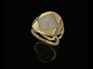 genialny stylowy pierścionek Model do druku 3D