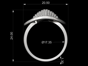 brilliant stylish ring 3D Принт Модель