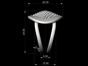 brilliant stylish ring 3D Принт Модель