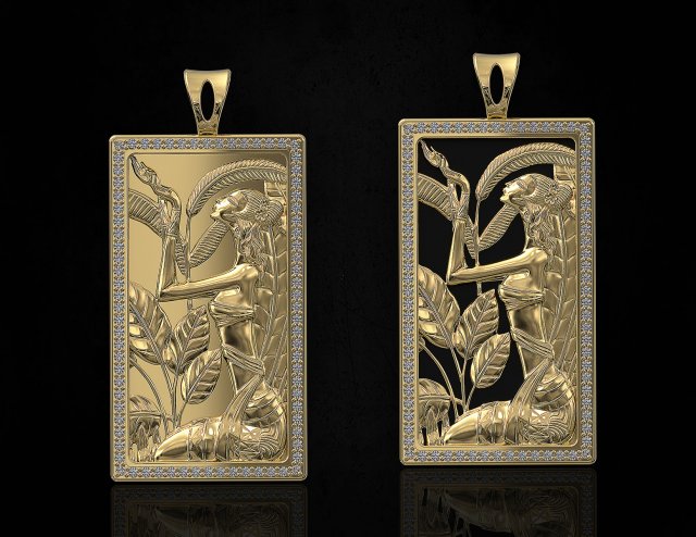 pharaoh girl pendant 3D-Druckmodell .c4d .max .obj .3ds .fbx .stl .blend 