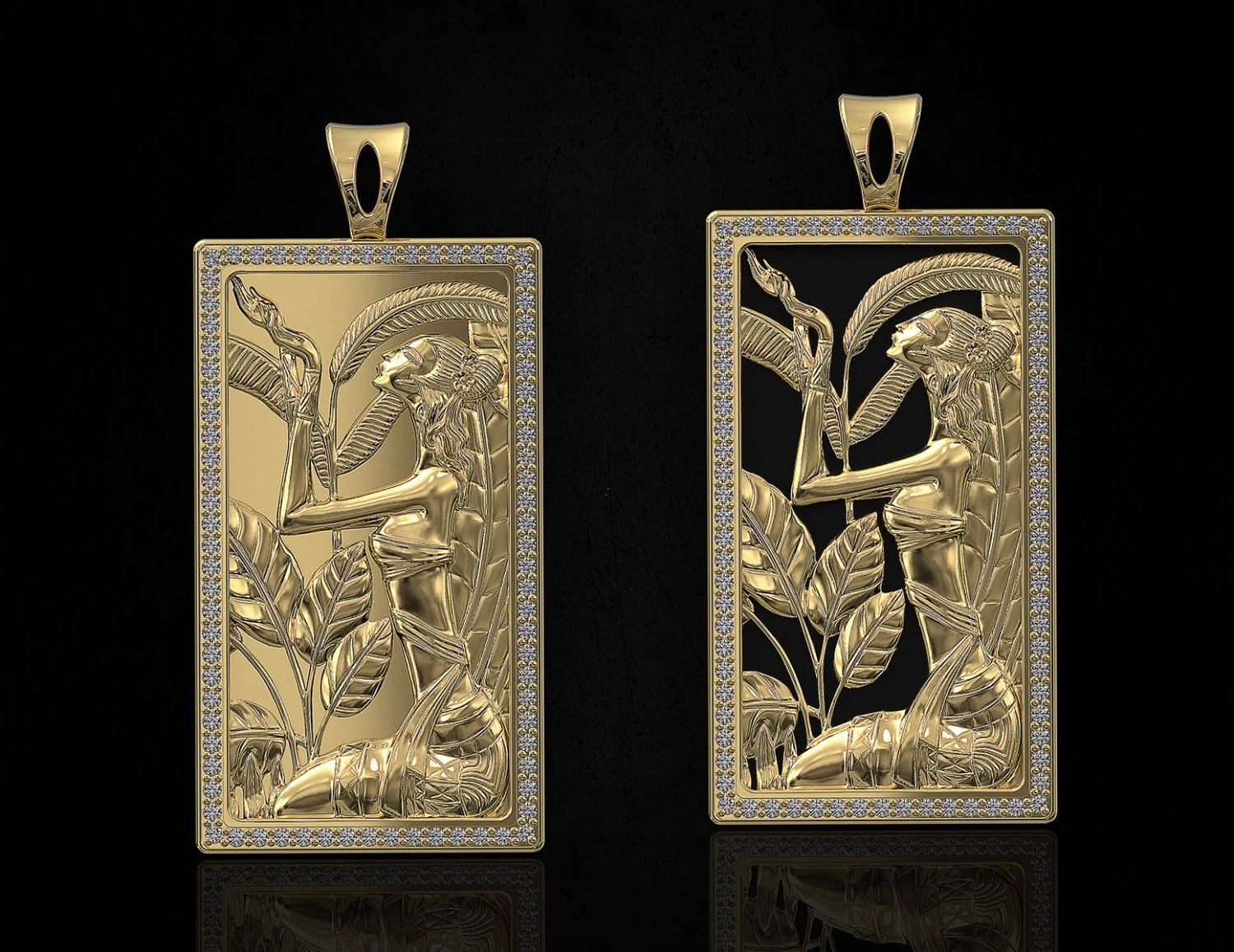 pharaoh girl pendant 3D Print Model .c4d .max .obj .3ds .fbx .stl .blend 