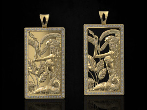 pharaoh girl pendant 3Dプリントモデル