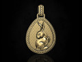Rabbit in Easter egg Pendant 3D Model
