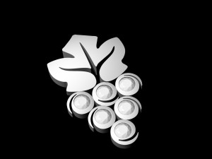 grapes earrings with gems 3D 打印模型