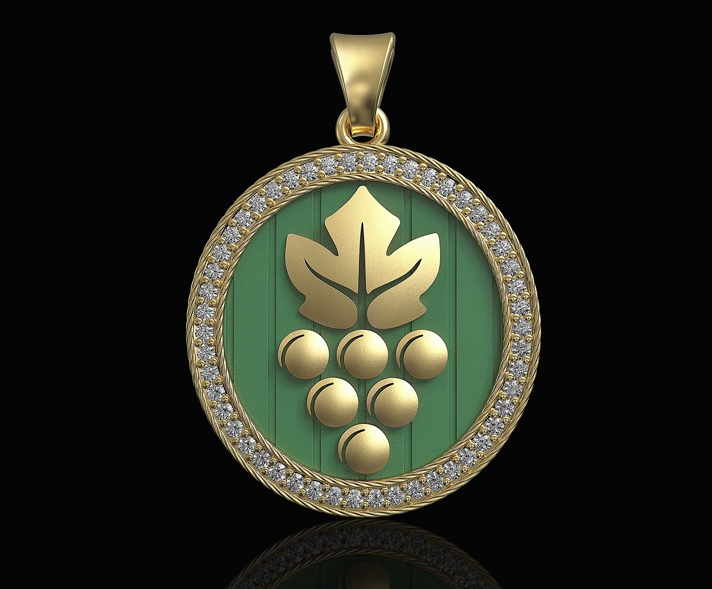 grapes-logo pendant 3D Print Model .c4d .max .obj .3ds .fbx .stl .blend