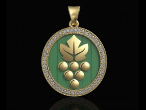 grapes-logo pendant 3D Print Model
