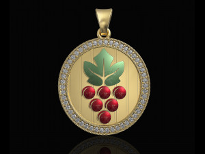 grapes-logo pendant 3D 프린트 모델
