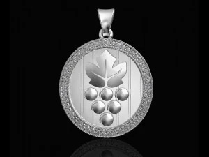 grapes-logo pendant 3D Print Model