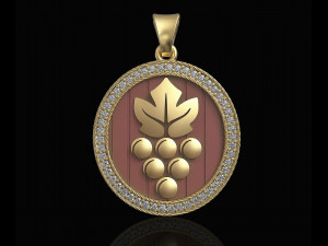 grapes-logo pendant 3D 프린트 모델