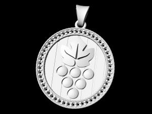 grapes-logo pendant 3D Print Model