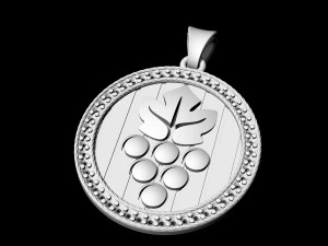 grapes-logo pendant 3D Print Model