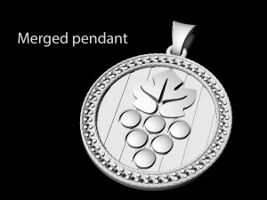 grapes-logo pendant 3D Print Model