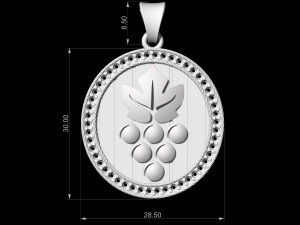 grapes-logo pendant 3D 프린트 모델