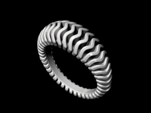 waves ring with thick walls 3D प्रिंट मॉडल