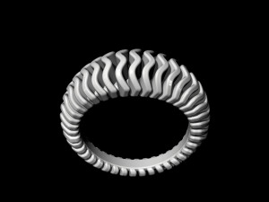waves ring with thick walls 3D प्रिंट मॉडल