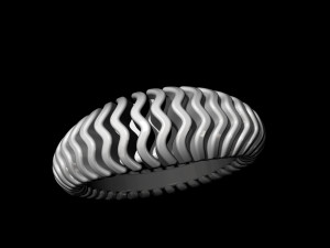 waves ring with thick walls 3D प्रिंट मॉडल