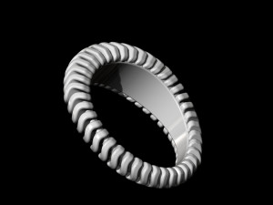 waves ring with thick walls 3D प्रिंट मॉडल